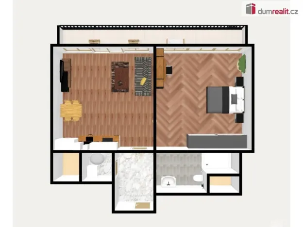 Pronájem bytu 2+kk, Štěchovice, Hlavní, 64 m2