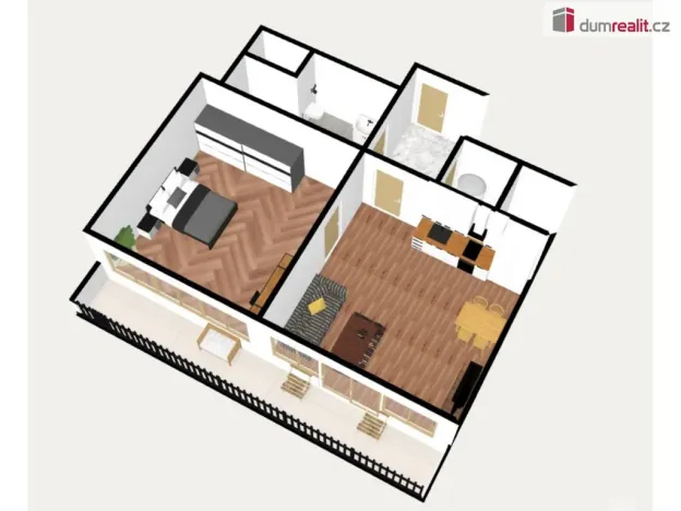 Pronájem bytu 2+kk, Štěchovice, Hlavní, 64 m2