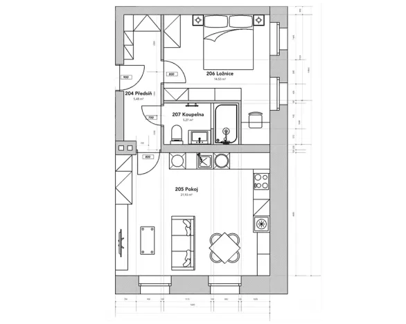 Pronájem bytu 1+1, Plzeň, Dvorní, 63 m2