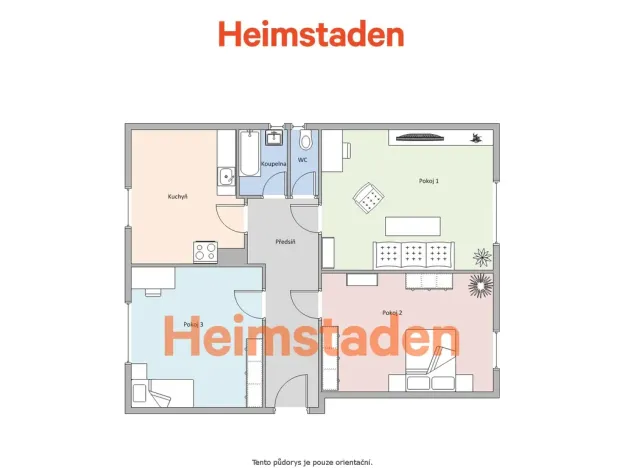 Pronájem bytu 3+1, Orlová - Poruba, Hornická, 70 m2