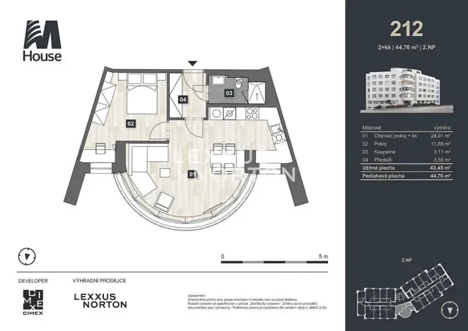Prodej bytu 2+kk, Praha - Vršovice, Murmanská, 45 m2