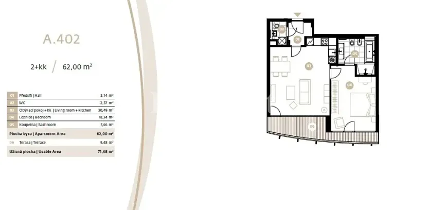 Pronájem bytu 2+kk, Praha - Smíchov, Holečkova, 62 m2