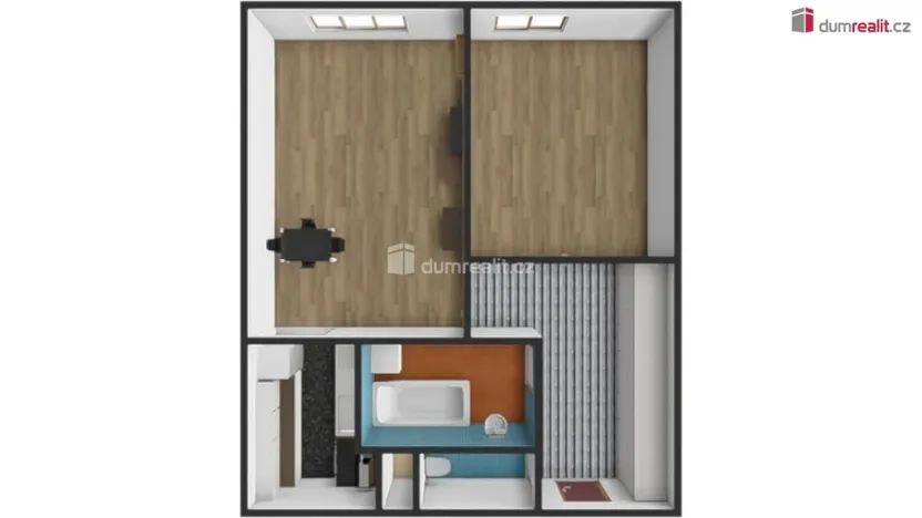 Pronájem bytu 2+kk, Praha - Letňany, Malkovského, 42 m2