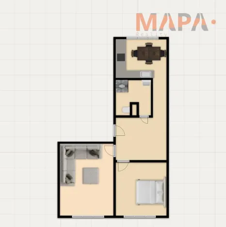 Prodej bytu 2+1, Chomutov, Borová, 60 m2