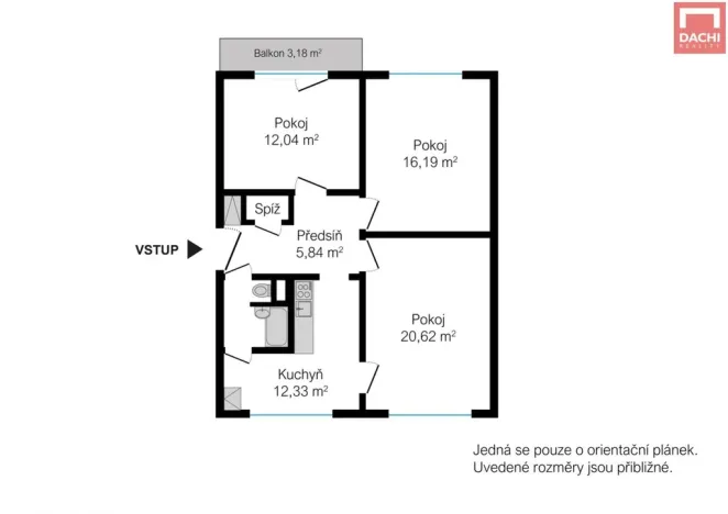 Prodej bytu 3+1, Olomouc, Hraniční, 72 m2