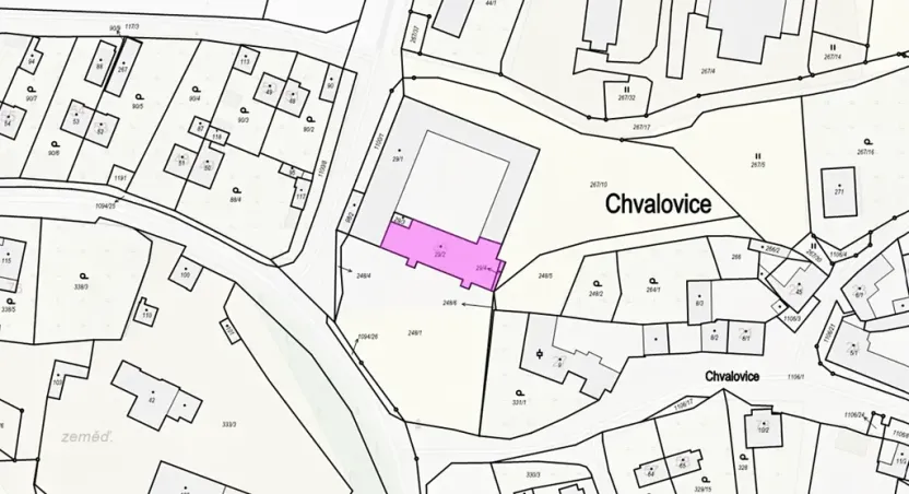 Dražba rodinného domu, Chvalovice, 516 m2