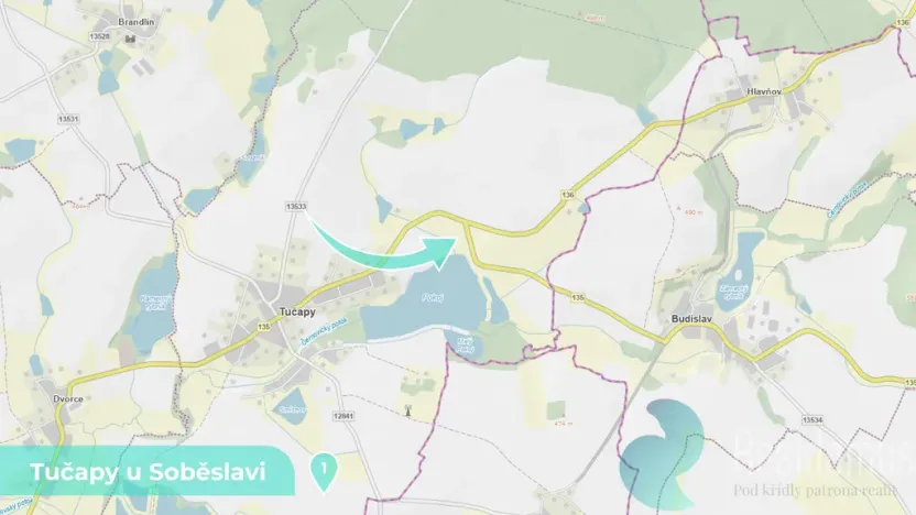 Prodej podílu 1/8 louky, Tučapy, 11561 m2