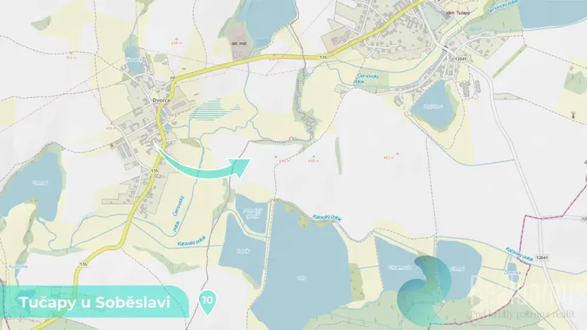 Prodej podílu 1/8 louky, Tučapy, 11561 m2