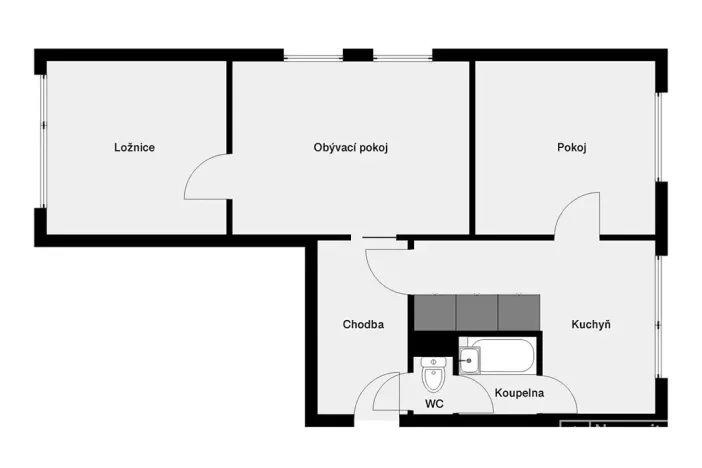 Prodej bytu 3+1, Vodňany, Výstavní, 62 m2