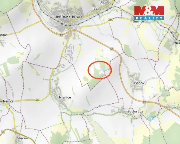 Prodej pole, Uherský Brod, 2769 m2