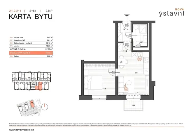Prodej bytu 2+kk, Ostrava, Výstavní, 40 m2