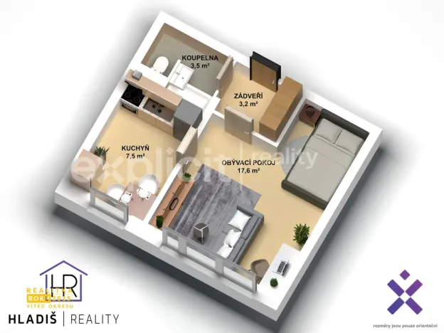 Prodej bytu 1+1, Zlín, Česká, 32 m2