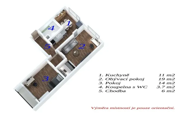 Prodej bytu 2+1, Prostějov, Libušinka, 53 m2