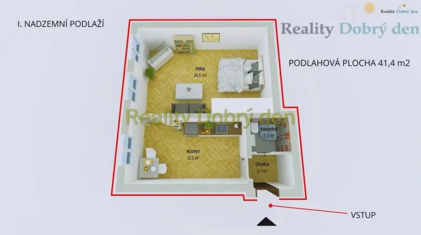 Pronájem bytu 1+1, Opava, Mánesova, 42 m2