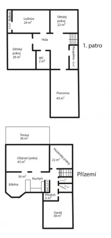Pronájem rodinného domu, Popovičky, Na Skalce, 242 m2