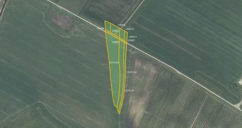 Prodej pole, Prušánky, 8634 m2