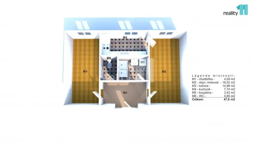 Pronájem bytu 2+1, Rychnov nad Kněžnou, Jiráskova, 47 m2