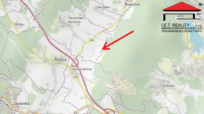 Prodej pozemku, Brno - Bystrc, 4533 m2