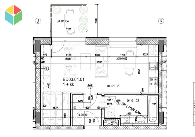 Pronájem bytu 1+kk, Beroun, Nepilova, 39 m2