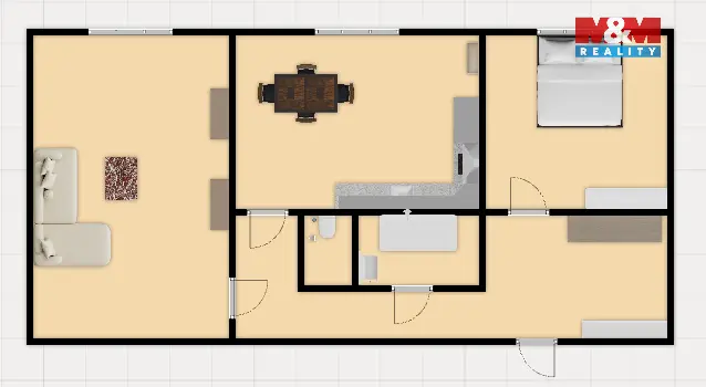 Prodej bytu 2+1, Slaný, Vikova, 58 m2