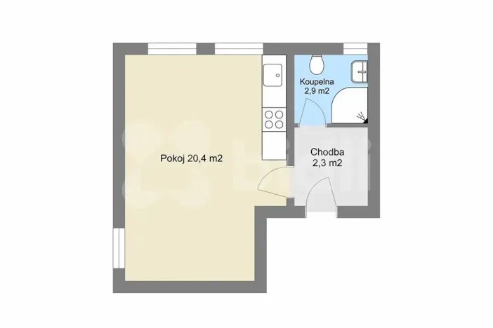 Pronájem bytu 1+kk, Praha - Krč, Budějovická, 26 m2