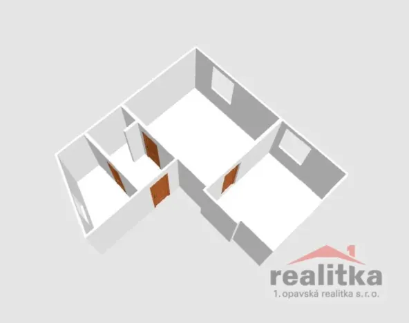 Pronájem bytu 2+kk, Opava - Předměstí, Komárovská, 33 m2