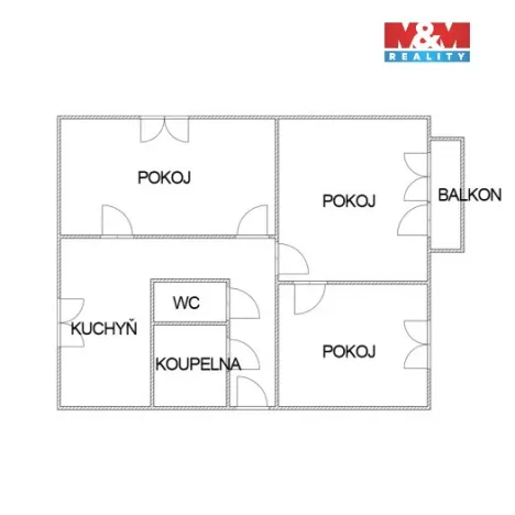 Prodej bytu 3+1, Opava - Předměstí, Olomoucká, 60 m2