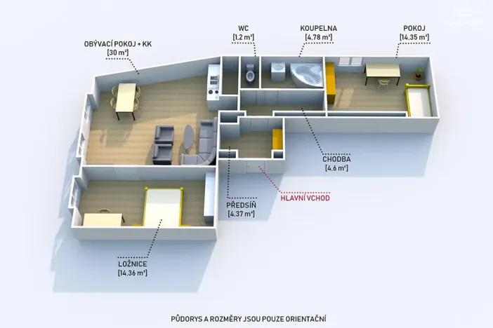 Prodej bytu 3+kk, Praha - Nové Město, Lípová, 77 m2