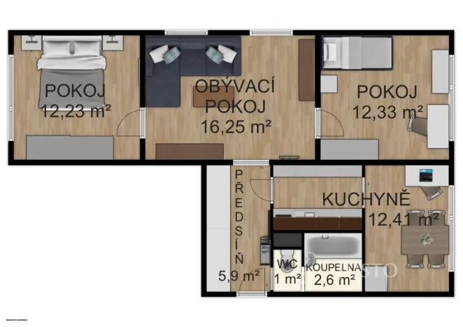 Prodej bytu 3+1, Písek - Pražské Předměstí, Na Stínadlech, 64 m2