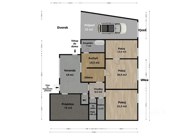 Prodej rodinného domu, Rataje, 105 m2