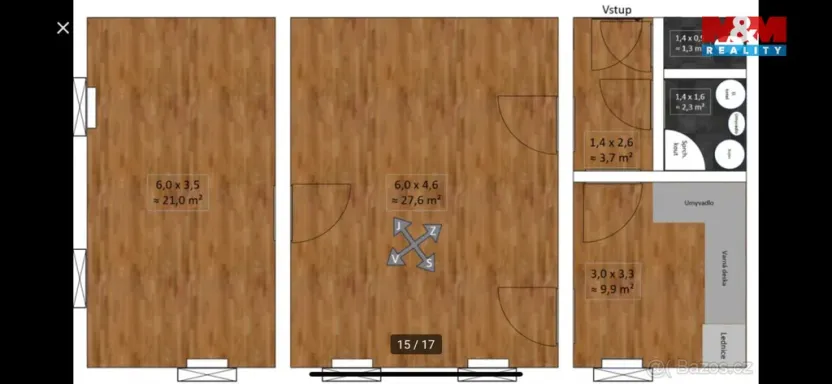 Prodej bytu 2+1, Bakov nad Jizerou - Malá Bělá, 66 m2