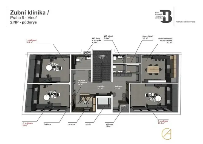 Pronájem ordinace, Praha - Vinoř, Mladoboleslavská, 92 m2