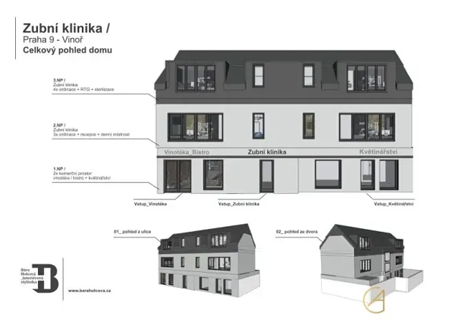 Pronájem ordinace, Praha - Vinoř, Mladoboleslavská, 305 m2
