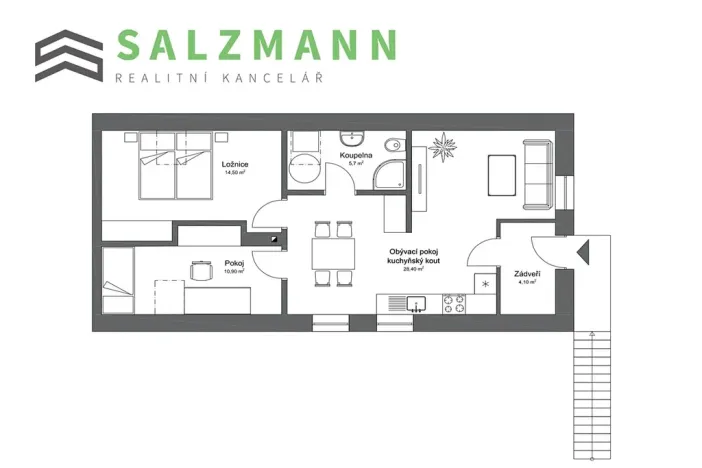 Prodej bytu 3+kk, Chotěšov, 64 m2