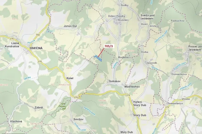 Dražba lesa, Janův Důl, 27787 m2