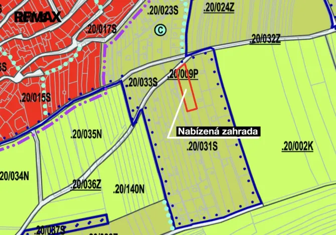 Prodej zahrady, Olomouc - Droždín, 1911 m2