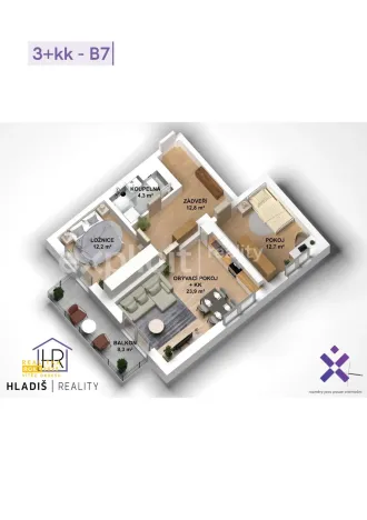 Prodej bytu 3+kk, Fryšták, Přehradní, 66 m2