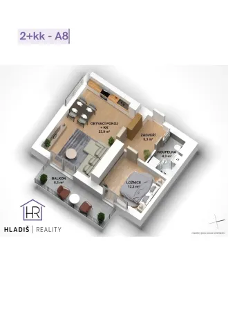 Prodej bytu 2+kk, Fryšták, Přehradní, 46 m2