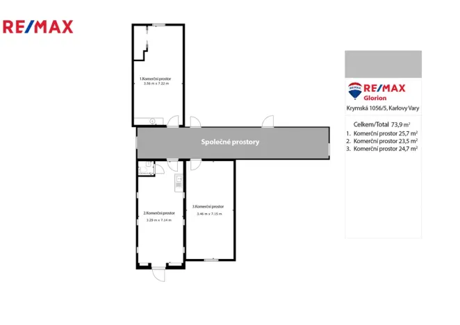 Prodej obchodního prostoru, Karlovy Vary - Rybáře, Konečná, 72 m2