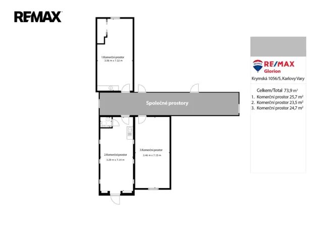 Prodej obchodního prostoru, Karlovy Vary - Rybáře, Konečná, 72 m2