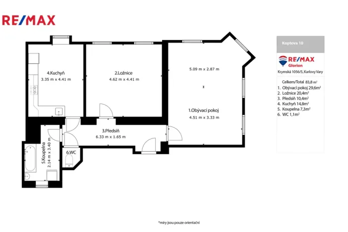 Prodej bytu 3+kk, Karlovy Vary, Koptova, 78 m2