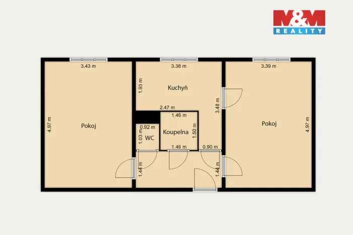 Pronájem bytu 2+1, Habartov, Švermova, 53 m2