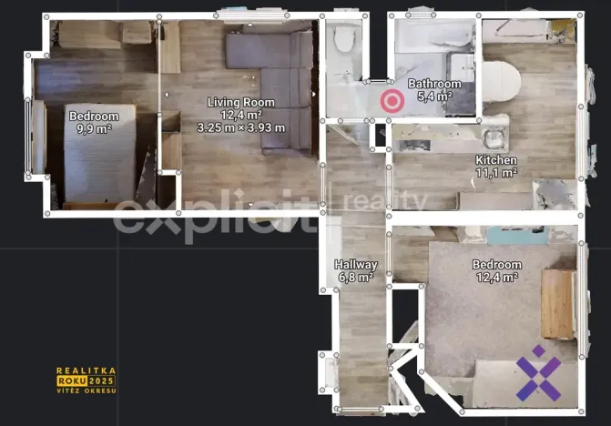 Pronájem bytu 2+1, Zlín, Mokrá II, 65 m2