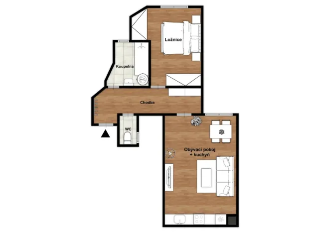 Prodej bytu 2+kk, Praha - Vysočany, Na břehu, 50 m2
