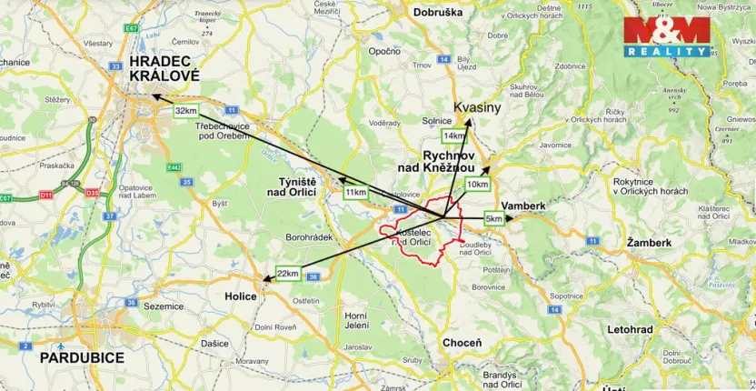 Prodej zahrady, Kostelec nad Orlicí, 285 m2