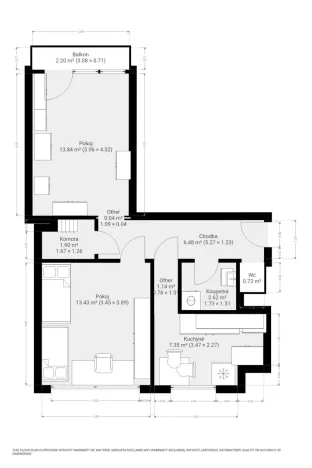 Pronájem bytu 2+1, Brno, Škroupova, 56 m2