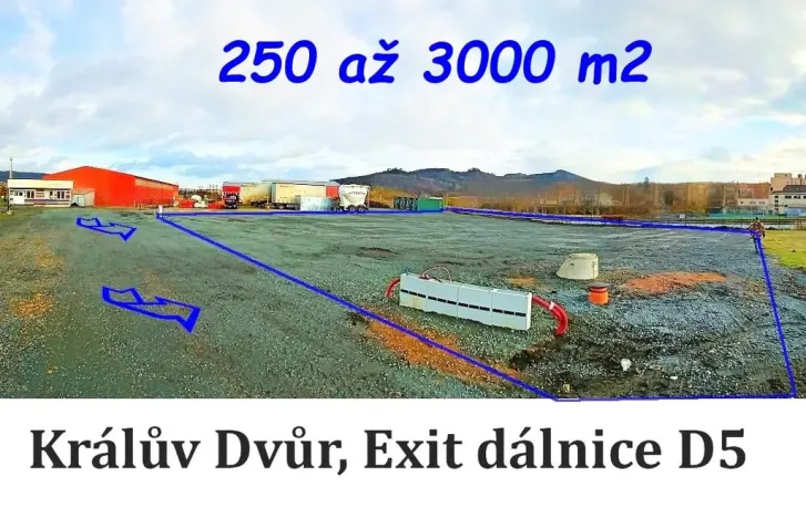 Pronájem komerčního pozemku, Králův Dvůr, Průmyslová, 500 m2