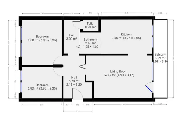 Pronájem bytu 3+kk, Praha - Střížkov, Rumburská, 55 m2