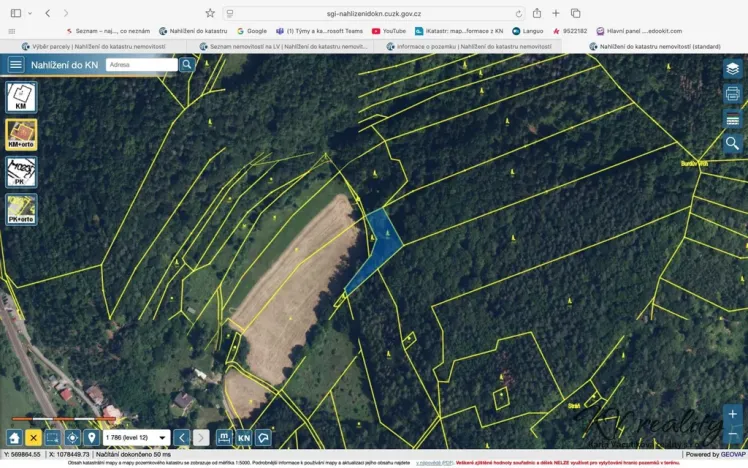 Prodej lesa, Bohutín, 26093 m2