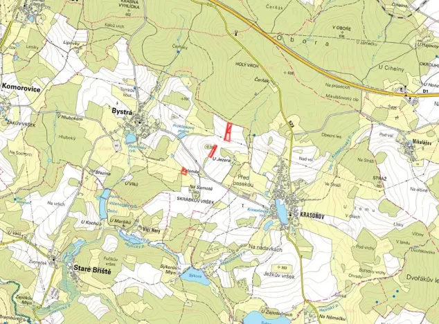 Prodej pole, Bystrá, 20616 m2